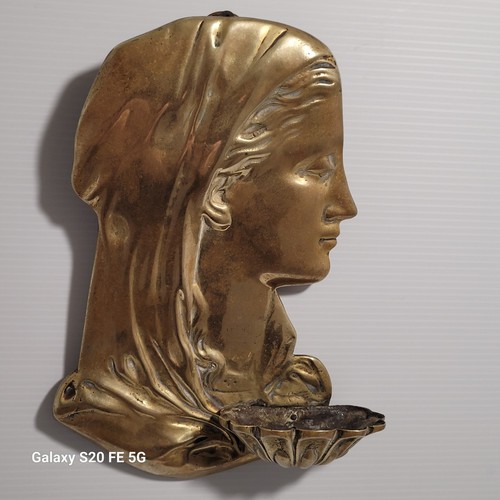 Benitier art nouveau vierge - art,