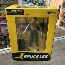 Diamond Select Bruce Lee Action Figure Nuovo Boxato Retro Arti Marziali Kung Fu