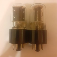 (2 TUBES) COPPIA DI VALVOLE FIVRE 6SN7 GT BEN FUNZIONANTI HI-FI HI-END