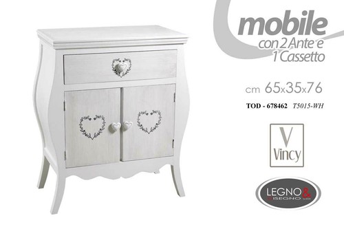 Mobile legno bianco 2 - bianco,