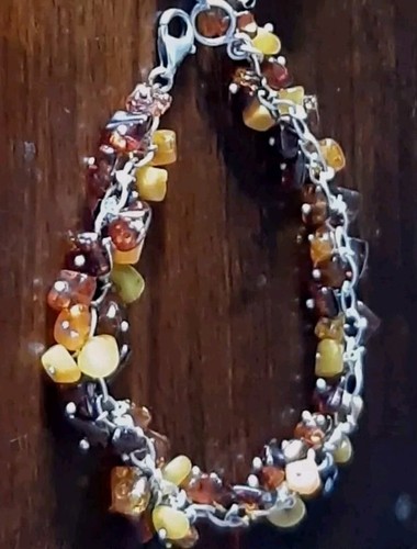 Bracciale ambra argento - bracciale-ambra,