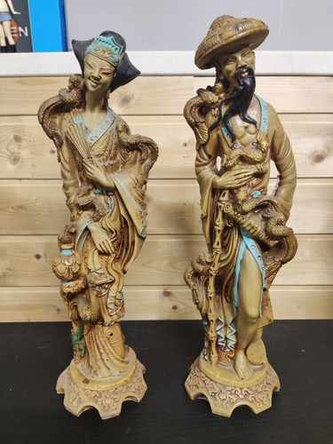 Coppia sculture orientali - coppia, di