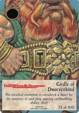 Girdle of Dwarvenkind 73/100 - Runes & Ruins Spellfire CCG TSR, Inc. 1996