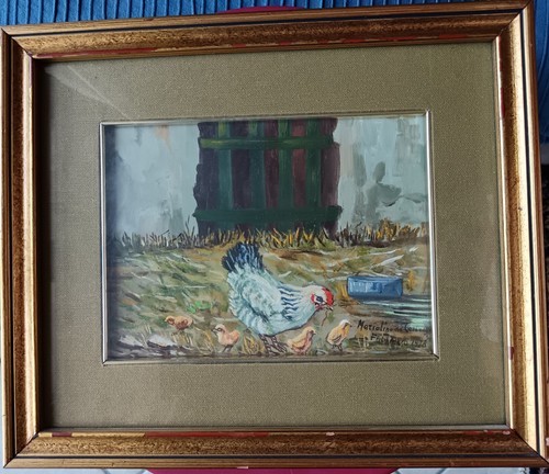 Dipinto olio tela mariolino - olio, su