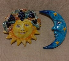 Sole con uva luna con stelle