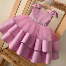 Abito bambina tulle fiocco