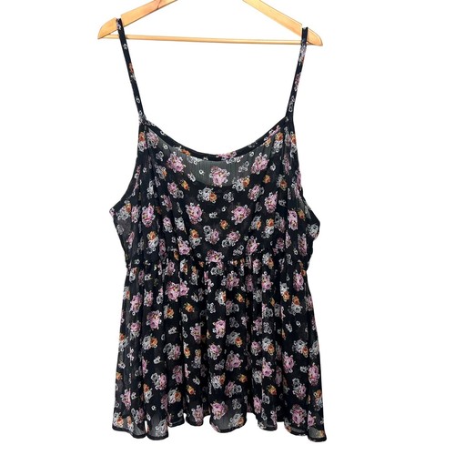Babydoll cami top - babydoll, nero
