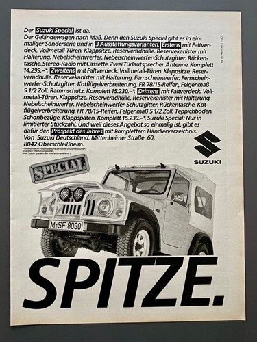 Suzuki special geländewagen - special,