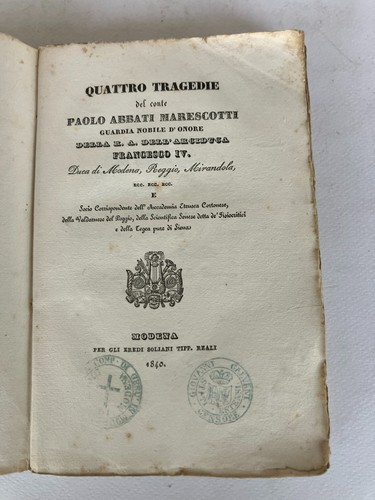 Quattro tragedie del conte - tragedie,