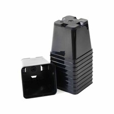 VASO PLASTICA nero quadrato cm  7 (7x7) VIVAIO, SEMINA, CACTUS  usato