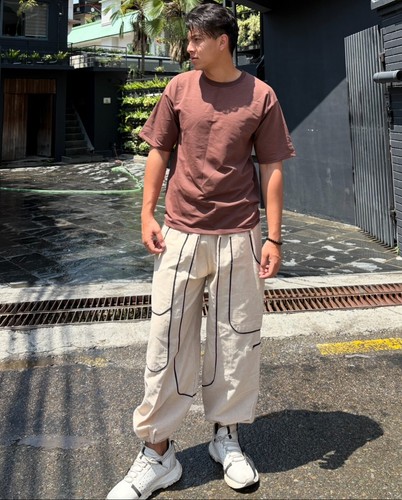 Pantaloni patchwork cotone