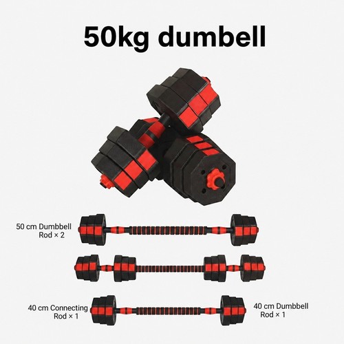 Manubri 50kg set allenamento - manubri,