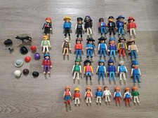 Playmobil Geobra lotto misto di 31 personaggi figure giocattoli, vintage 1974, 1981 