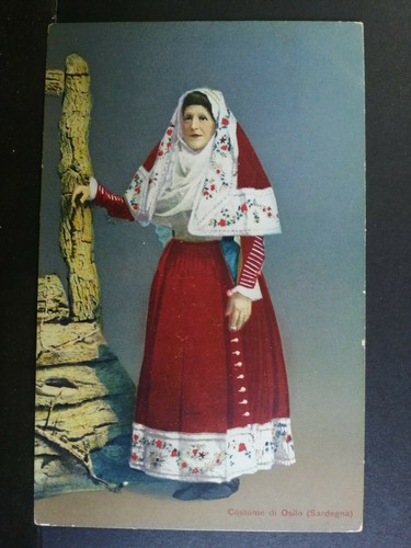 Cartolina costumi sardi osilo - cartolina,