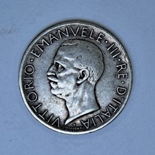 1929 Italy 5 Five Lire Eagle