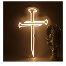 Insegna Neon Croce LED Tre