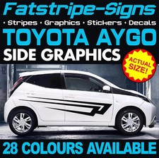 da montare TOYOTA AYGO GRAFICA ADESIVI STRISCE DECALCOMANIE AB10 AB40 VVTI 1.0 1.2 1.4