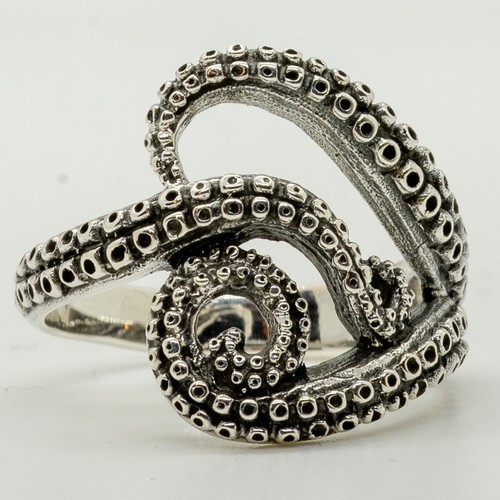 Anello tentacolo polpo - , argento