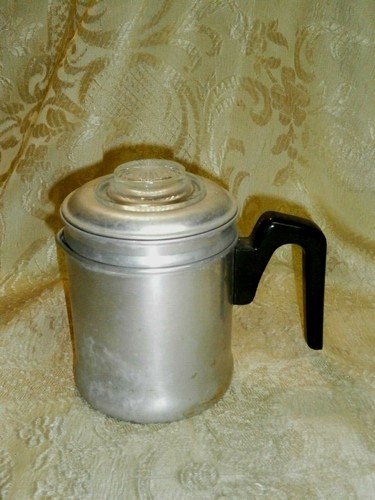 Vintage alluminio tisaniera - alluminio,