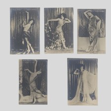 Lotto di 5 cartoline rare fotografiche Greta Nissen cinema muto NV