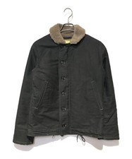 Buzz Rickson's Type N-1 Deck Jacket pile lana mohair alpaca uomo nero taglia 36