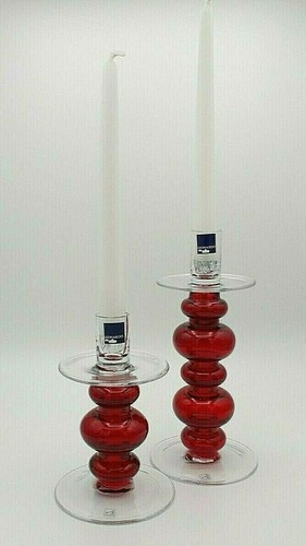 Candeliere vetro rosso arredo - rosso,
