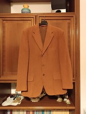 suede-like (100% cotton) cognac rusty reddish brown blazer jacket 50 suitsupply