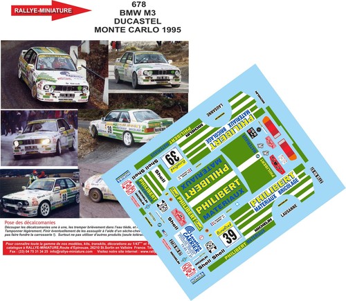 Decals ref 0678 bmw - 1/43, m3