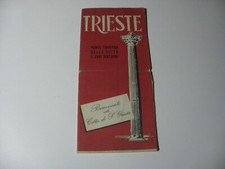 CARTINA SAULI PIANTA TURISTICA TRIESTE ANNI 50 RARA SEGNI TEMPO VEDI FOTO