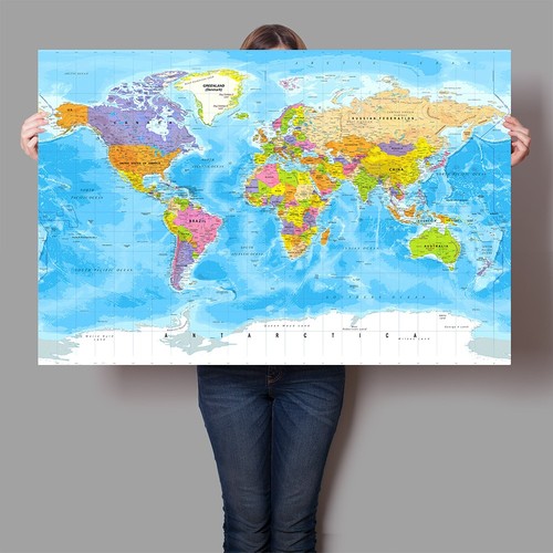 Poster mappa del - , mondo