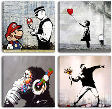 Quadri Moderni Banksy 4 Pz. Cm
