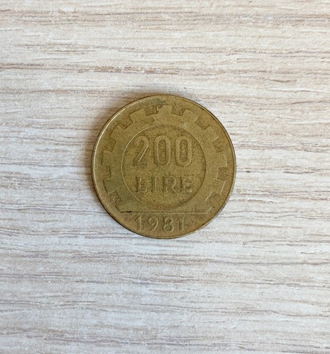 Moneta 200 lire del - moneta,