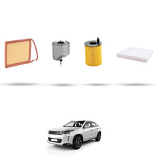 HOFFCAR Kit tagliando - 4 filtri per Citroen C4 Aircross 1.6 hdi 84 kw dal 2012
