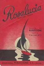 Spartito musicale - Rosalucia - Canzone Tango - Ruccione Roma 1942