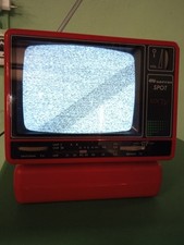 Mini Tv Vintage Onceas Spot Car Tv Portatile Rosso