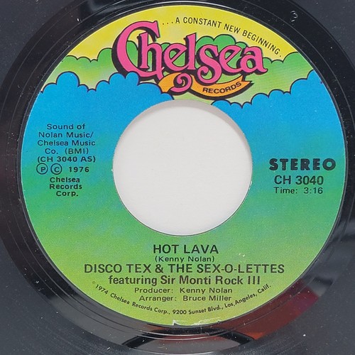 Disco tex hot lava 45rpm - lava, m-