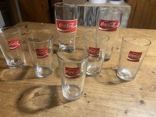 7 Bicchieri Coca Cola Bevete Coca Cola Anni 60/70 Epoca No Insegna Smaltata