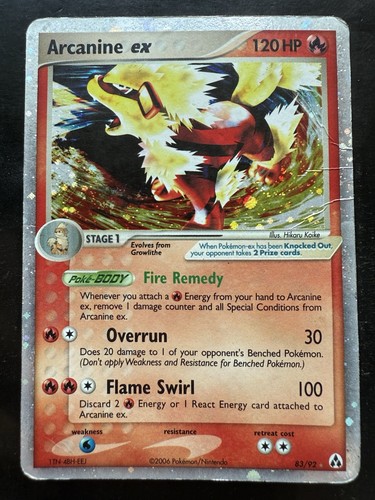 Pokemon arcanine 92 ex - pokemon,