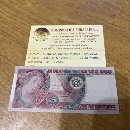 Banconota lire 100000 - banconota,