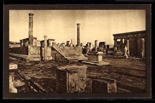 Cartolina pompei tempio - cartolina,
