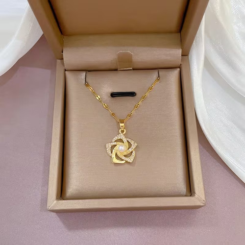 Collana donna oro acciaio - ✨,
