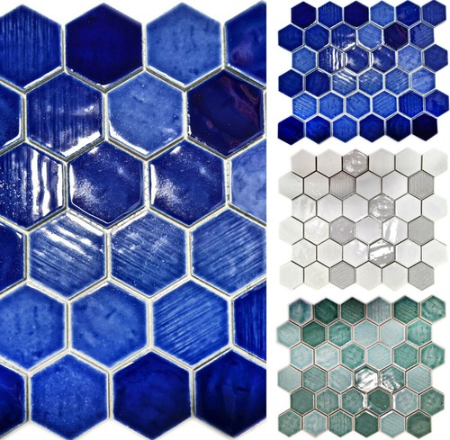 Ceramica mosaico esagonale - mosaico,
