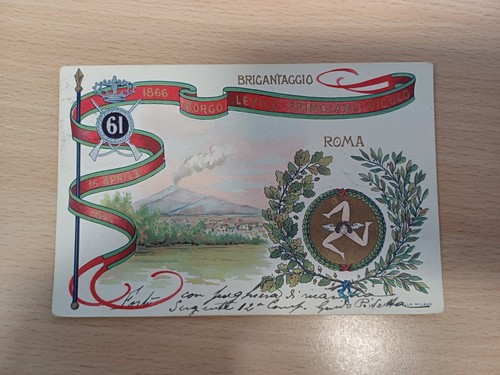Cartolina fanteria borgo - cartolina,
