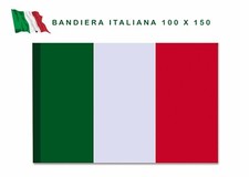 Bandiera italiana Bandiera Italia tricolore 100X150 con asola per asta NAZIONALE