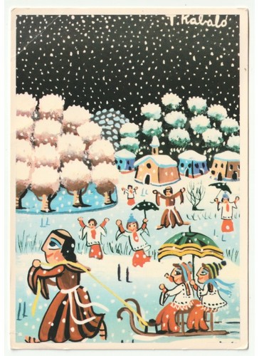 Arte naif cartolina - arte,