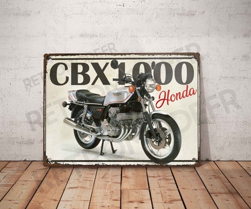 Plaque métal vintage honda - métal,