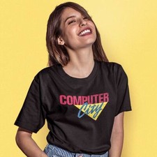 T-shirt unisex manica corta Computer City - Bygone retrò tees