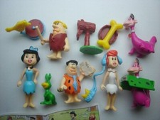 THE FLINTSTONES SET 2 FIGURINE SORPRESA KINDER HANNA BARBERA FIGURINE VINTAGE