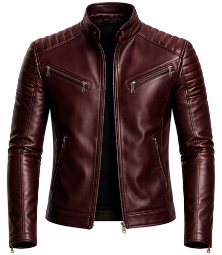 Giacca uomo pelle bordeaux