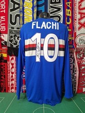 Maglia Calcio Sampdoria Home 2006/07 Flachi Autografata Shirt Trikot